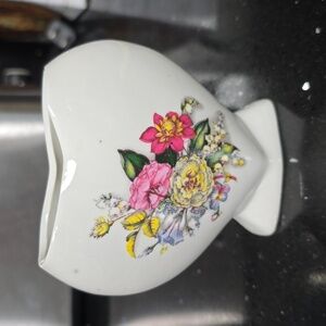 HOST PICK. Vintage Heart Shaped With Flowers Vase/Decor